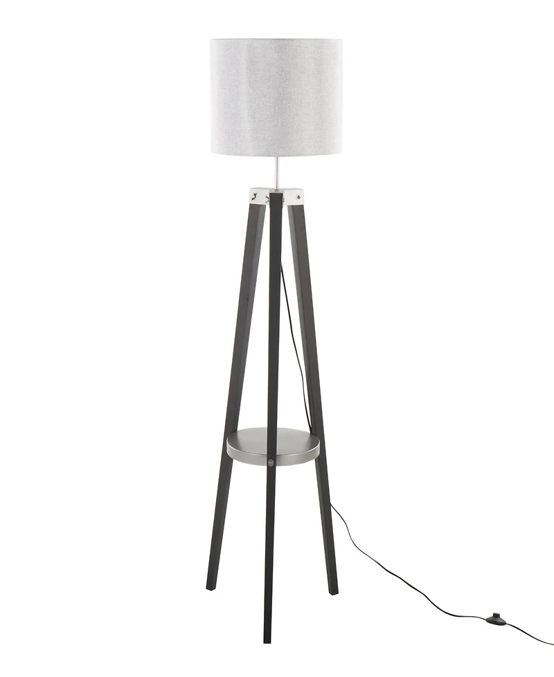 LumiSource Compass 58" Wood Floor Lamp