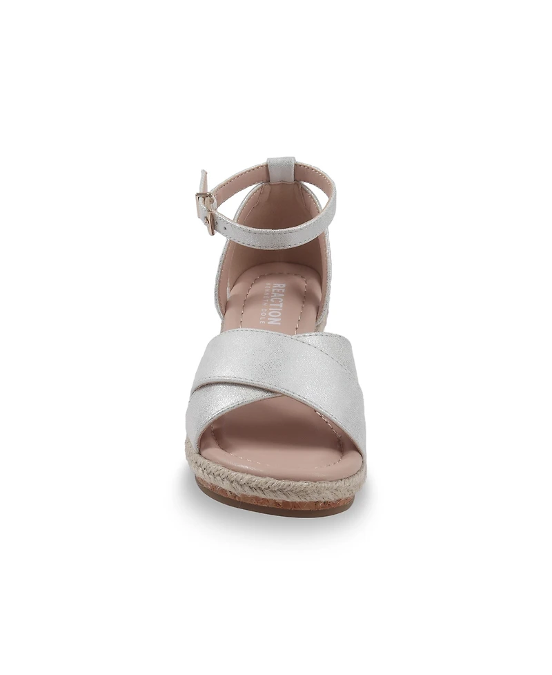 Kenneth Cole Reaction Little and Big Girls Anastasia Charlie Cork Wedge Sandals