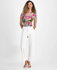 Guess Women's Sailor High-Rise Wide-Leg Jeans
