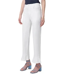Hue Women's Ruffled-Hem Denim Skimmer Leggings