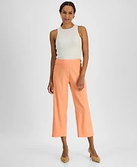 I.n.c. International Concepts Petite Linen-Blend High-Rise Wide-Leg Pants, Created for Macy's