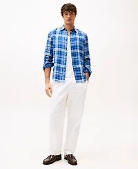 Tommy Hilfiger Men's Check Linen Shirt