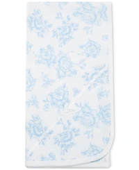 Little Me Baby Girls Cotton Blue Roses Blanket
