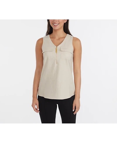 Ellen Tracy Women's Half Zip Top