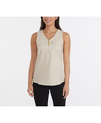 Ellen Tracy Women's Half Zip Top