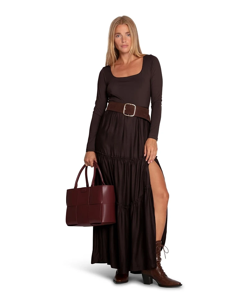 Belle & Bloom Women's Let Me Love You Tiered Maxi Dress