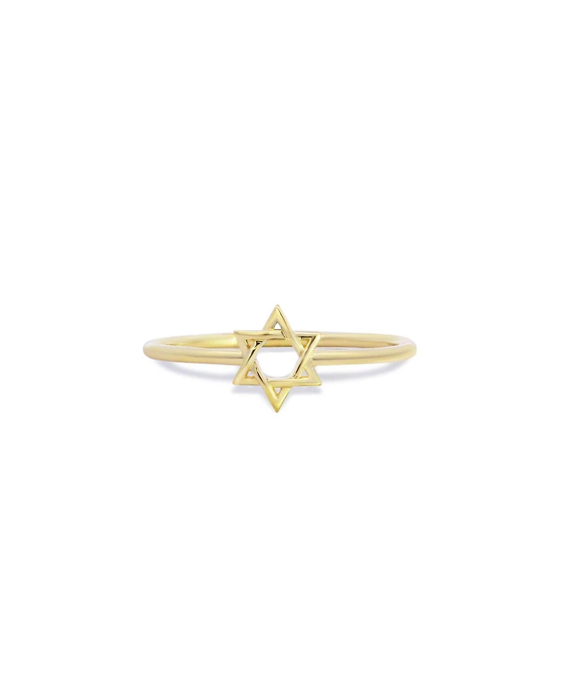 The Lovery Open Gold Star of David Ring 14K Gold
