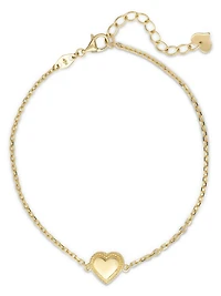 Devata Sweet Heart Chain Bracelet in 14K Gold, 6.5 in adj to 7.5 in, approx. 2.5 grams.