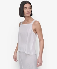 Dkny Women's Linen Tie-Strap Tank Top