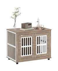 PawHut Dog Crate Furniture, 39" Dog Kennel with 2 Doors,
