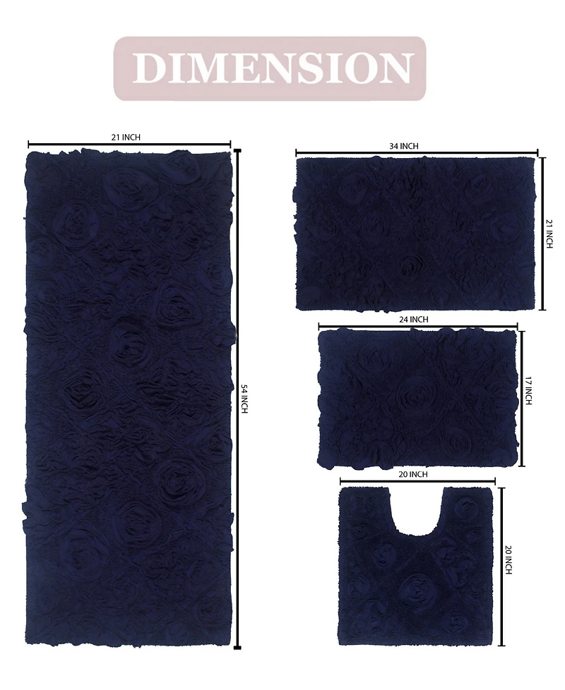 Home Weavers Modesto 4-Pc Bath Rug Set