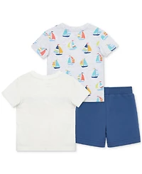 Little Me Baby Boys 3-Pc. Sailboats T-Shirts & Shorts Play Set
