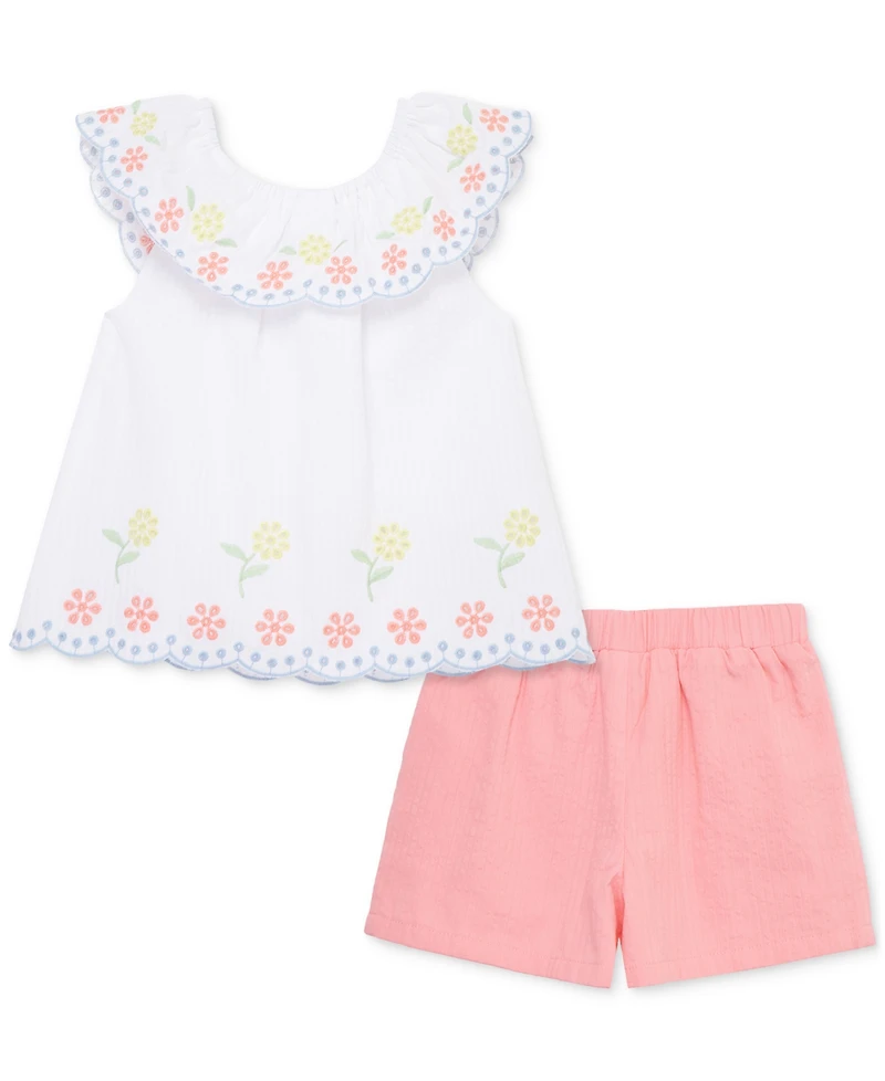 Little Me Baby Girls 2-Pc. Eyelet Tunic & Shorts Play Set
