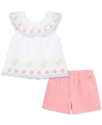 Little Me Baby Girls 2-Pc. Eyelet Tunic & Shorts Play Set