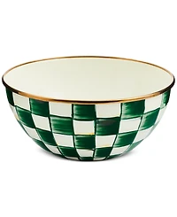 Mackenzie-Childs Emerald Check Everyday Bowl