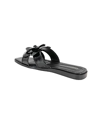 BCBGeneration Women's Mazey Flower Slide Flat Sandals