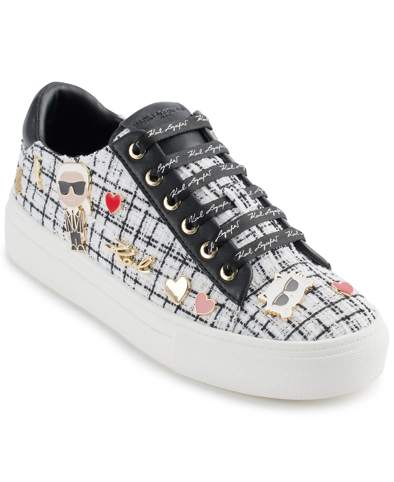 Karl Lagerfeld Paris Women's Cate Pins Lace-Up Sneakers