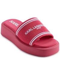 Karl Lagerfeld Paris Women's Ohare Platform Slide Flat Sandals
