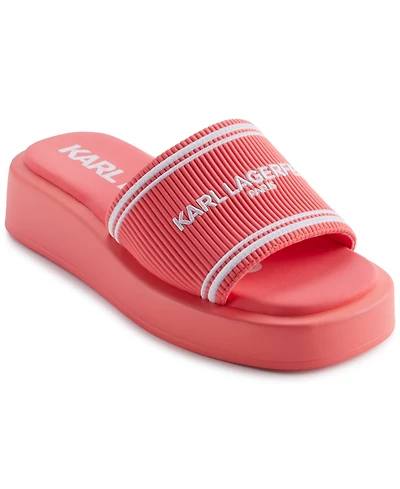 Karl Lagerfeld Paris Women's Ohare Platform Slide Flat Sandals