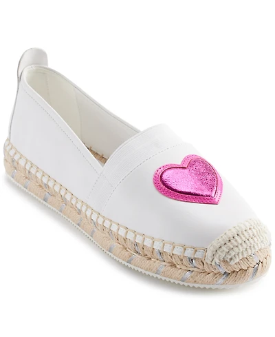 Karl Lagerfeld Paris Women's Manika Heart Patch Espadrille Flats