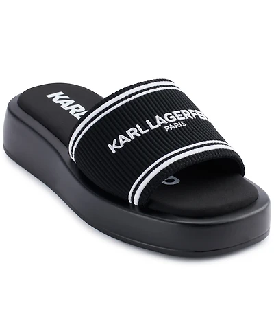 Karl Lagerfeld Paris Women's Ohare Platform Slide Flat Sandals