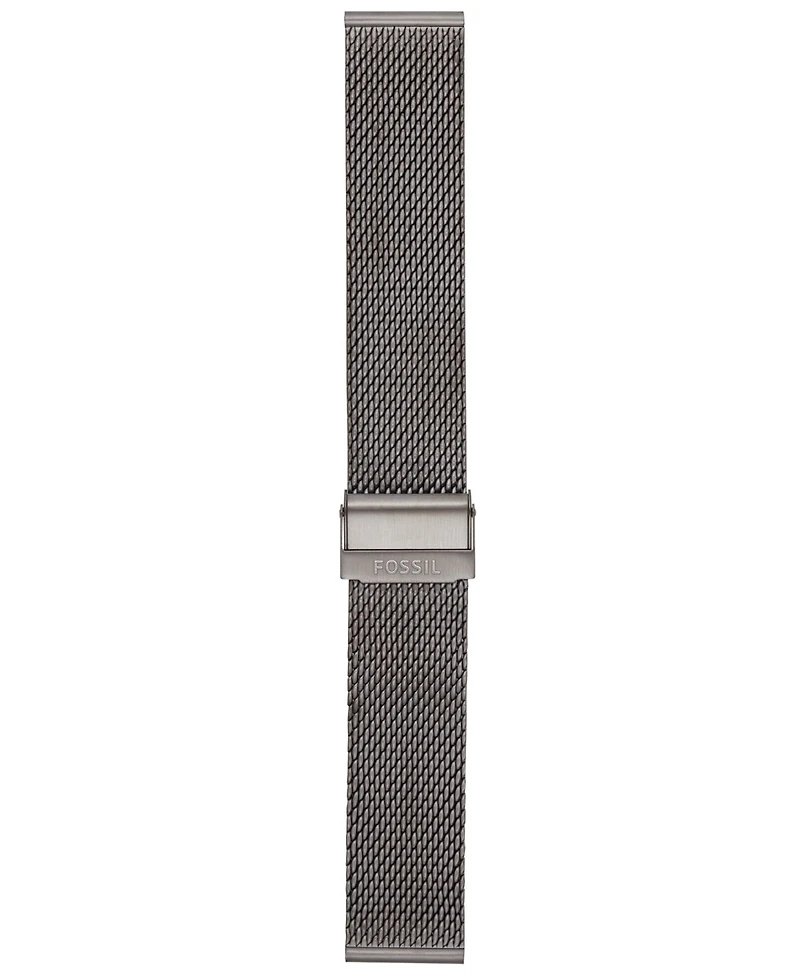 Fossil Men's Smoke Stainless Steel Mesh Band, 22mm