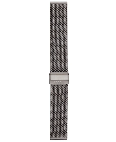 Fossil Men's Smoke Stainless Steel Mesh Band, 22mm