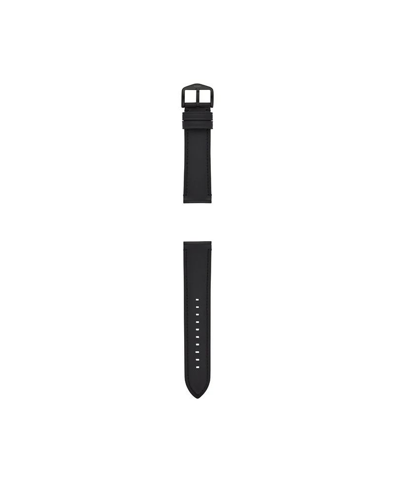 Fossil Men's Black Leather Watch Band, 22mm