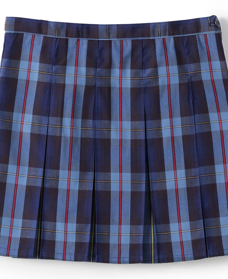Lands' End Girls Plaid Box Pleat Skirt Top of the Knee