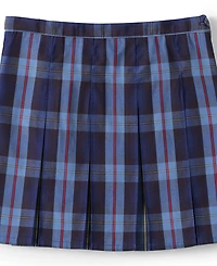 Lands' End Girls Plaid Box Pleat Skirt Top of the Knee