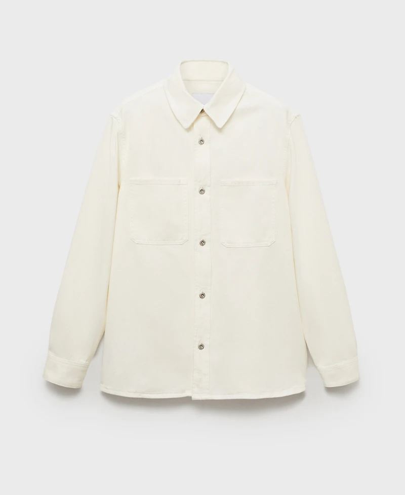 Mango Men's Lyocell Regular-Fit Overshirt