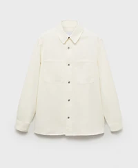 Mango Men's Lyocell Regular-Fit Overshirt