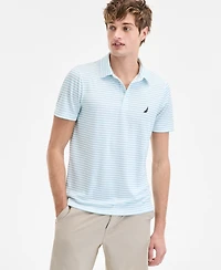 Men's Classic-Fit Stripe Moisture Wicking Performance Golf Polo Shirt