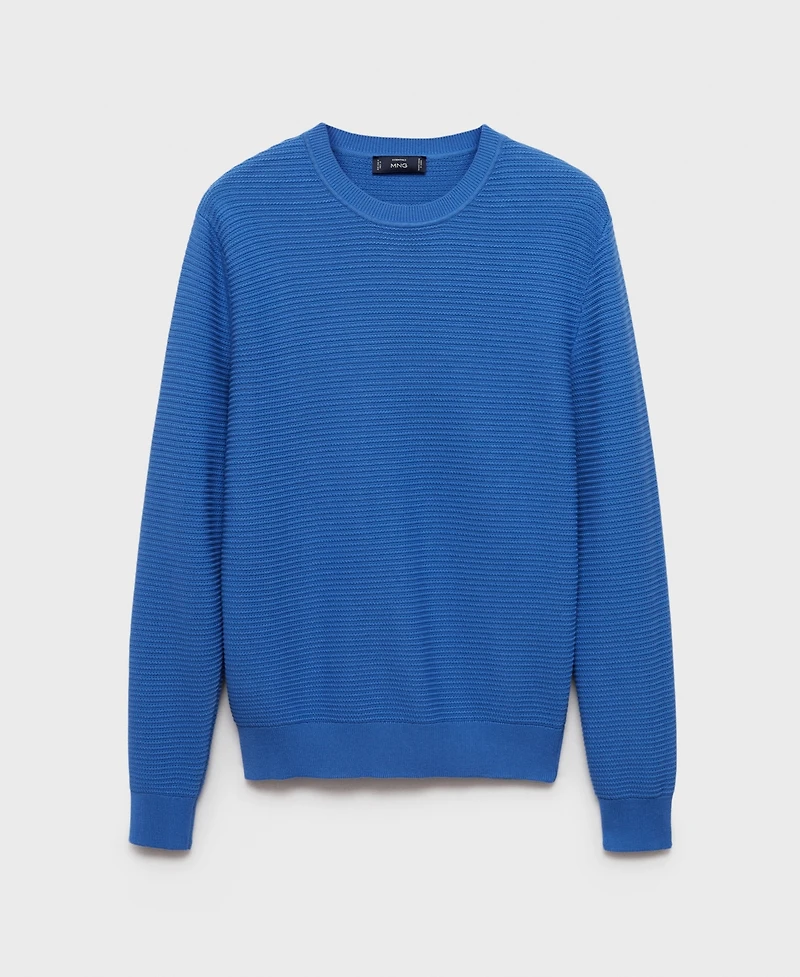 Mango Men's Cotton Braided Sweater