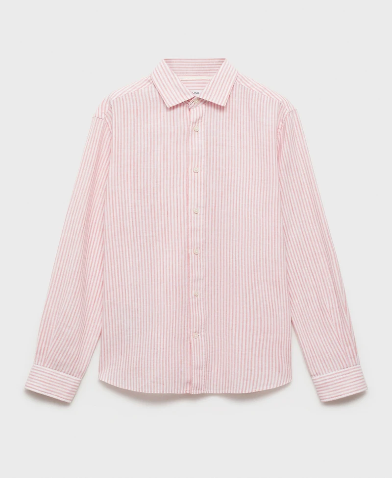 Mango Men's Slim-Fit Striped Linen Shirt