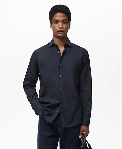 Mango Men's Regular-Fit Cotton Shirt