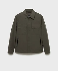 Mango Men's Pocketed Water-Repellent Jacket