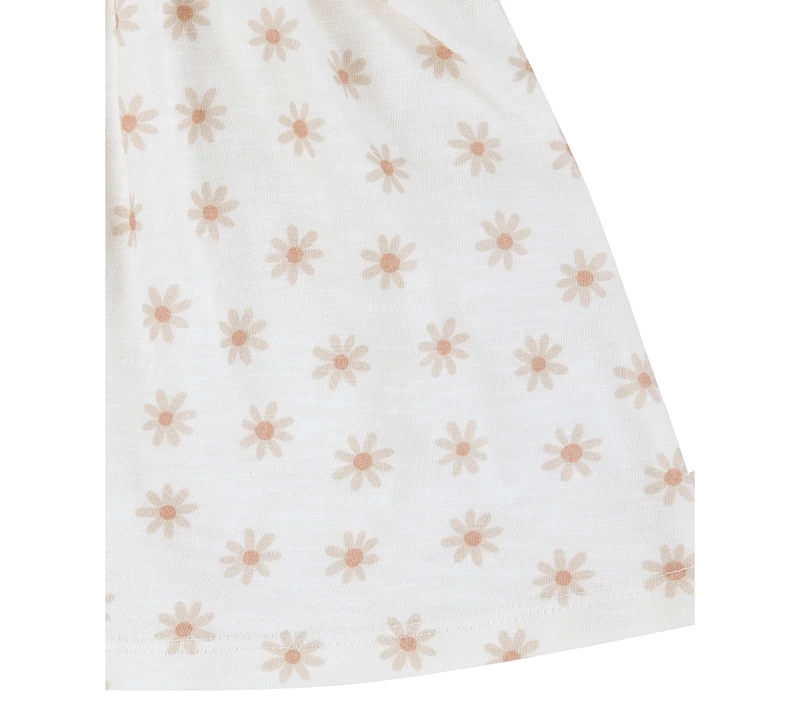 Huggies Baby Girls Ruffled-Sleeve Jersey Dress & Bloomer Set