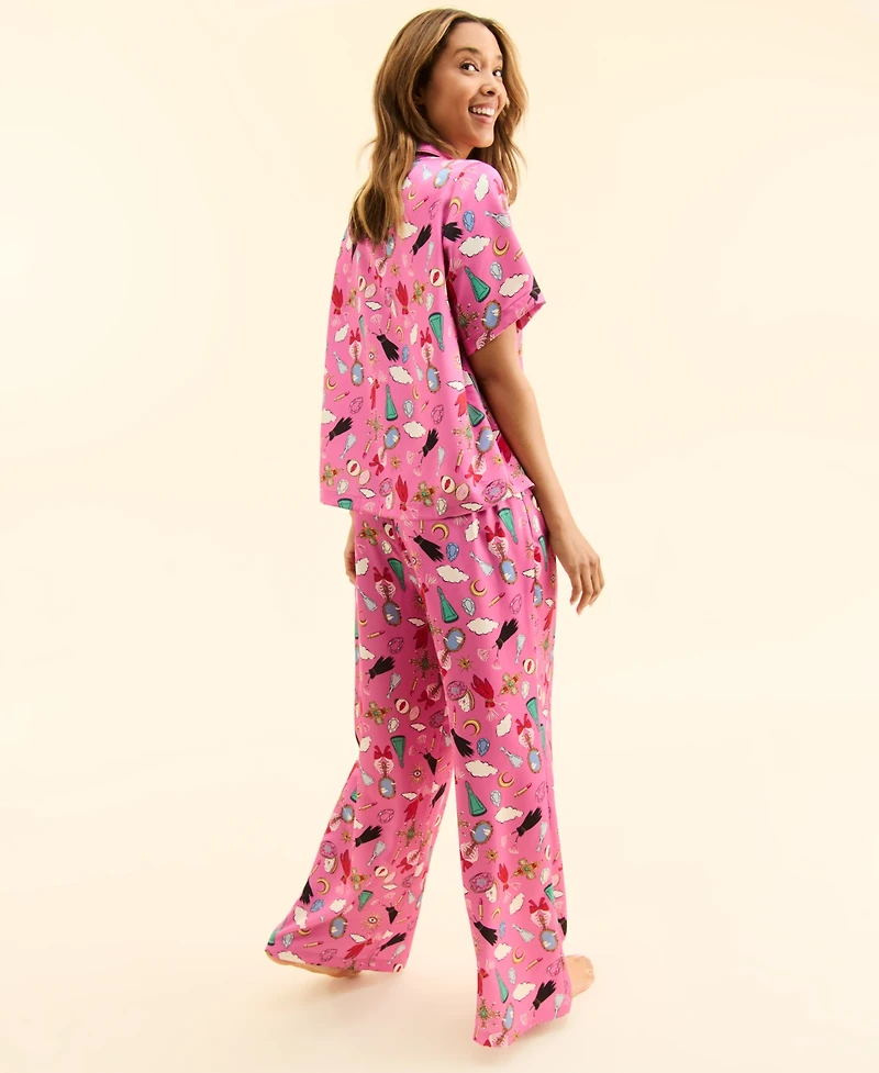 Macy's Flower Show Women's Printed Short-Sleeve Pajama Set, Exclusively at