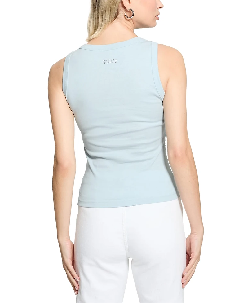 Guess Women's Alexia Sequin Cotton Sleeveless Top