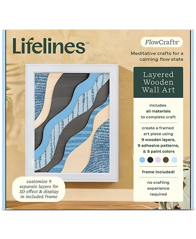 Lifelines FlowCrafts Layered Wooden Wall Art Crafting Kit