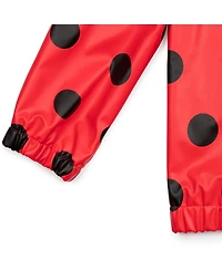 Miraculous Girls Ladybug Zip Up Waterproof Hooded Rain Jacket Coat