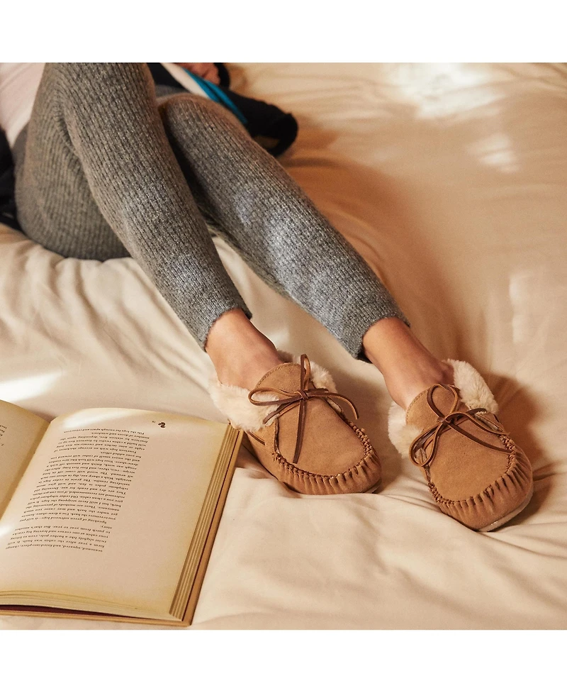 Minnetonka Women's Chrissy Suede Slipper Booties