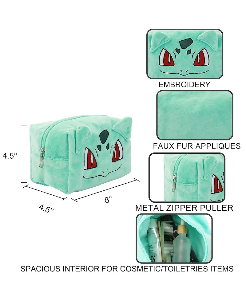 Pokemon Bulbasaur Green 8" Cosmetic Toiletry Tote