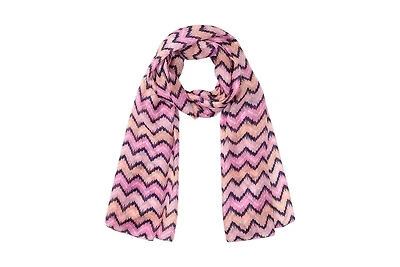 Olsen 100% Silk Chevron Print Scarf