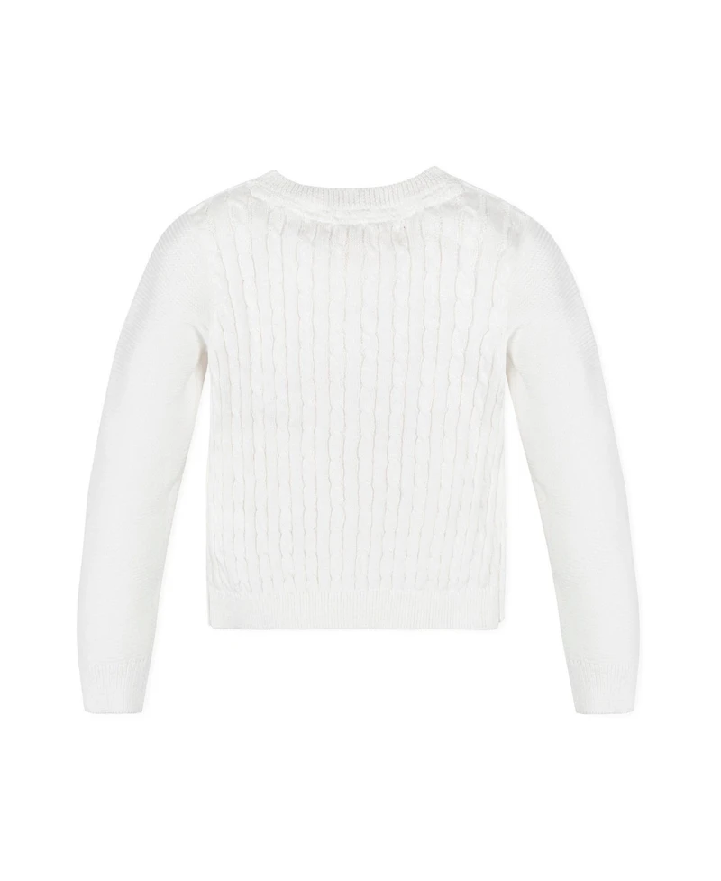 Hope & Henry Baby Long Sleeve Cable Knit Cardigan Sweater