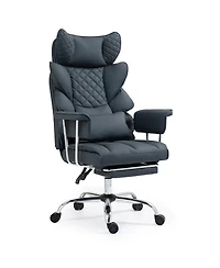 Dyhome 8-Point Massage Gaming Chair, Ergonomic Office 500lbs Weight Capacity, Adjustable Backrest 90°-135°, Armrests, Suit