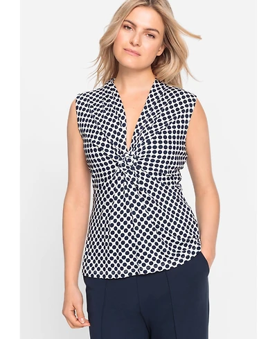 Olsen Women's Polka Dot Sleeveless Shell