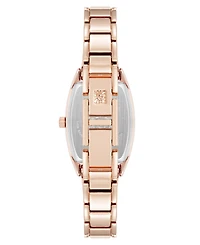 Anne Klein Women's Quartz Cushion Blush Pink Enamel with Rose Gold-Tone Metal Alloy Bangle Watch, 22mm