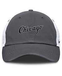 Nike Men's Gray Chicago White Sox Wordmark Club Adjustable Trucker Hat